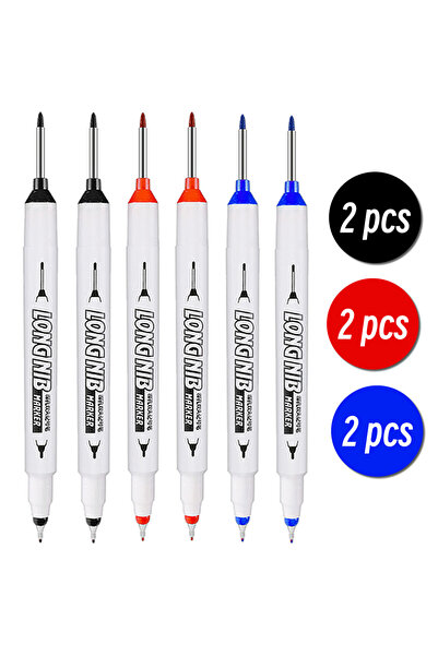 Choice 2black 2red 2blue 20mm Double-Tip Deep Hole Long Head Nib Markers For ...