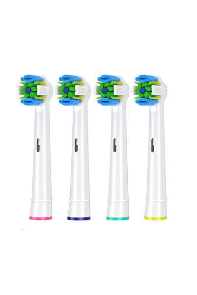 Choice23 4pcs Floss White Replacement Toothbrush Heads Compatible with Oral B...