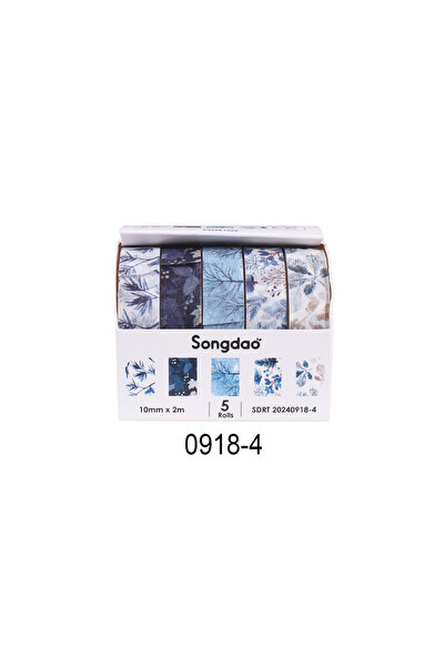 Choice7 0918-4 5 Rolls/Box of Winter Mountain Field Themed Washi Tape, Featur...
