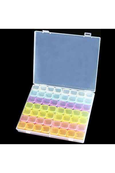Choice as Shown 56 Color 1pc 28/32/48/56/64 Slots Plastic Storage Box, DIY Di...