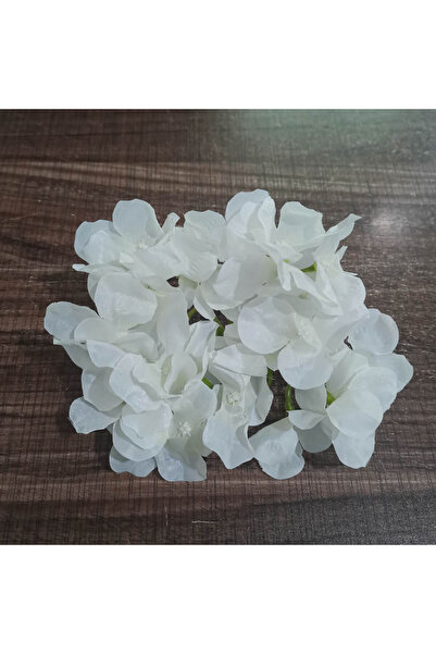 Choice Milky White 50pcs Artificial Silk Hydrangea Flower Head Wedding Path D...