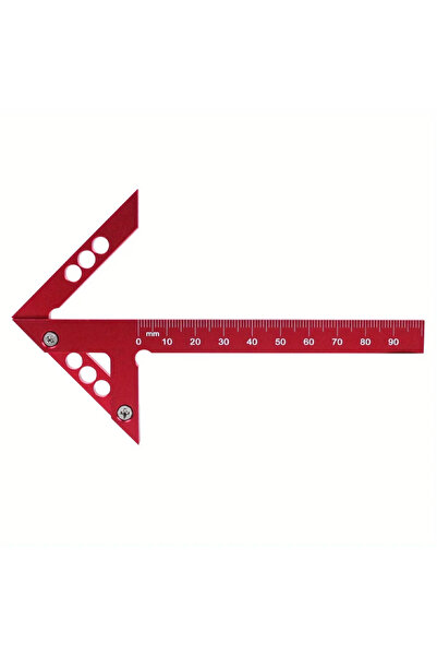 FNICEL Metric Red Center Finder Woodworking Square 45/90 Degree Right Angle L...