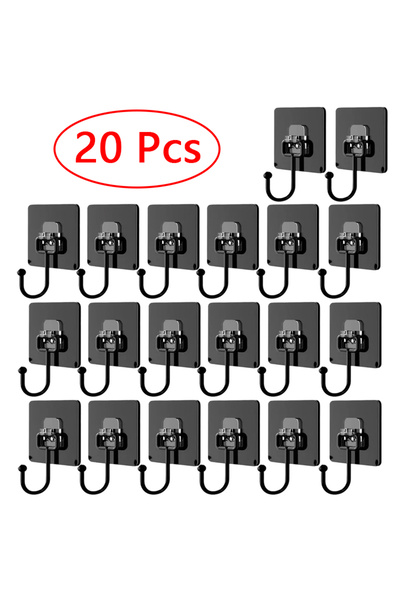 Choice 20 PCS 10/20 Pcs Self Adhesive Hooks Rotating Waterproof Strong Hook H...