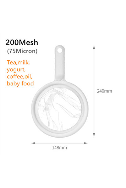 Choice M 200mesh Nylon Mesh Strainer for Kitchen, Food and Yogurt, Plastic Me...