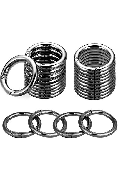 Choice 2.4cm-10PCS black 10/20 Pack Round Carabiner Clip for Keys, Buckle, Ba...