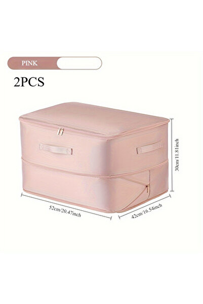 Choice pink 2pcs Heavy-Duty Self-Compressing Storage Bag - Portable Organizer...