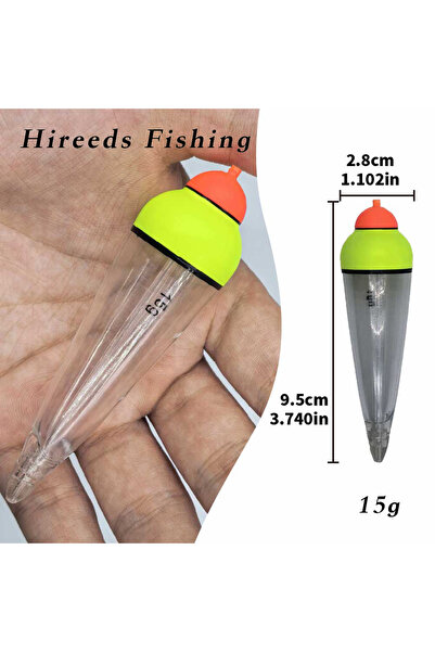 Choice 15g 3 PCS Hireeds Fly Fishing Floats High-Index Plastic Vertical Bobbe...