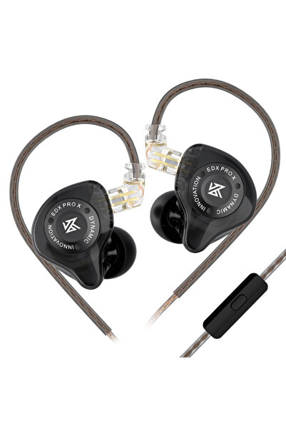 Choice Black MIC KZ EDX PRO X Dynamic Drive Earphone HIFI Bass Music Earbud S...