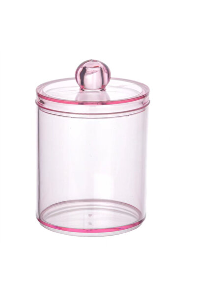Choice Pink Transparent Cotton Swab Storage Box Portable Makeup Cosmetic Orga...