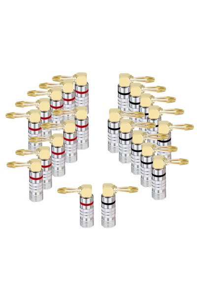 Choice8 10pcs Right Angle 2/6/10/20/50pcs Banana Connector 4mm Speaker Banana...