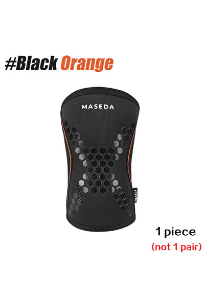 Choice6 M Black Orange 1pc New Knee Sleeves 7mm Neoprene Compression Knee Bra...