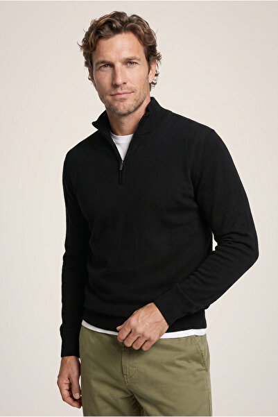 Kiğılı Regular Fit Half Turtleneck Zippered Knitwear Sweater
