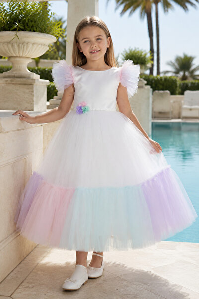 MİNİMONY Girl's Unicorn Costume Dress Holiday Graduation Prom Evening Dress W...