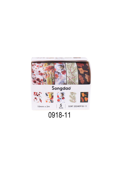 Choice10 0918-11 5 Rolls/Box of Winter Mountain Field Themed Washi Tape, Feat...