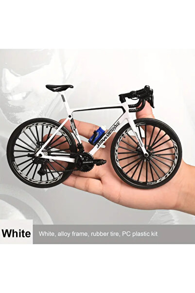 Choice WHITE Vintage metal mountain bike model, desktop mini alloy classic bi...