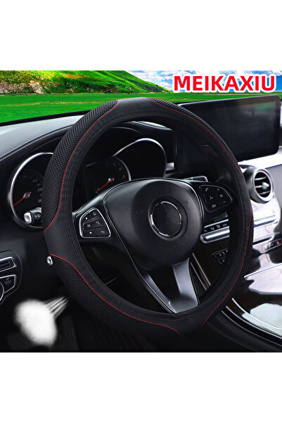 Choice black Double-Layer Thickened Fabric Leather Steering Wheel Cover 14.5-...