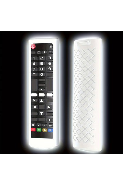 Choice WHITE Luminous Silicone Remote Cover for LG AKB Series - Durable, Non-...