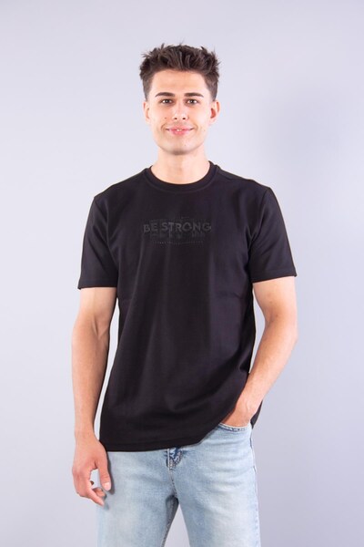 Mckanzie 8321 Tricou Be Strong din țesătură interlock cu gâtul în formă de O