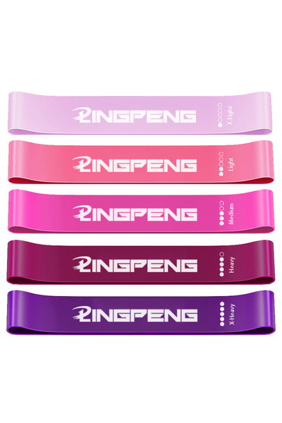 Choice 5Pcs Resistance pink Resistance Loop Exercise Band Fitness Bands for H...