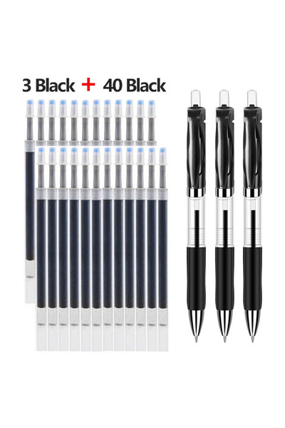 Choice Black set-43 Pcs 43 PCS Gel Pens Refills Set Kawaii Stationery writing...