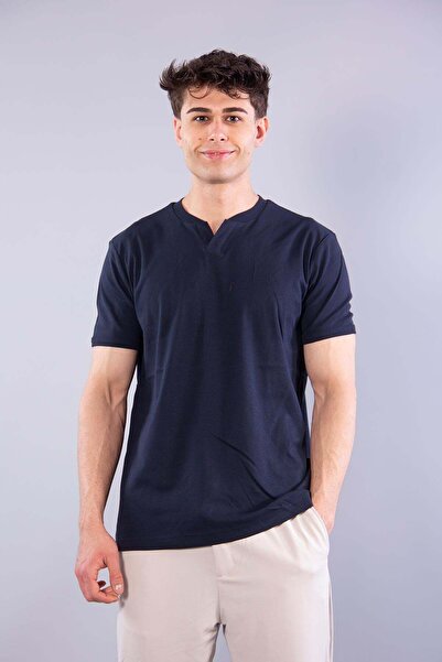 Mckanzie 2122 Hakim Yaka Modern Fit %100 Pamuk Basic T-shirt