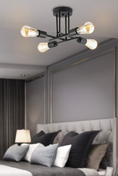 Apliqa Glam 4 Lü Modern Plafonyer Genç Odası Mutfak Yatak Odası Avize