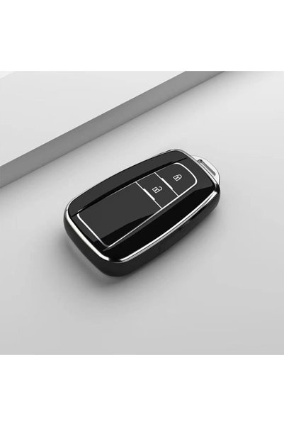 Choice غطاء مفتاح سيارة ذكي من مادة TPU باللون الأسود من Toyota 2 Keys لسيارا...