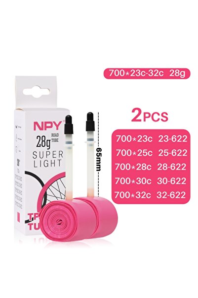 Choice6 Presta Valve 700c 23-32C 2 Pcs 28g 65mm NPY Bike Inner Tube Anti Punc...