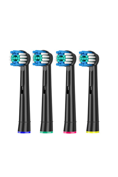 Choice5 4pcs Black Replacement Toothbrush Heads Compatible with Oral B Profes...