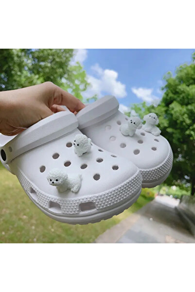 Choice4 4PCS 3D Cute Mini Puppy Shoe Decoration Set Detachable Diy Bichon Fri...