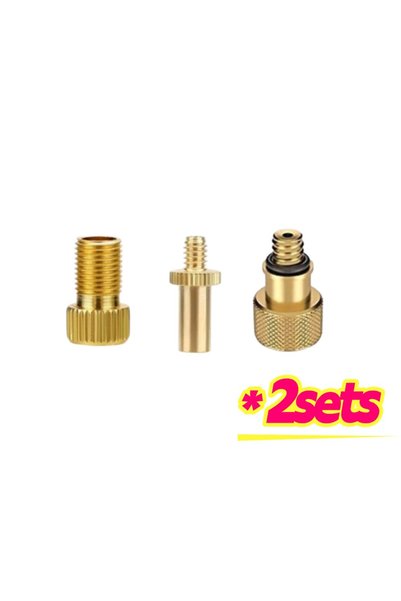 Choice 2sets 3Pcs/Set Bike Air Pump Valve Adapter French to American Convert ...