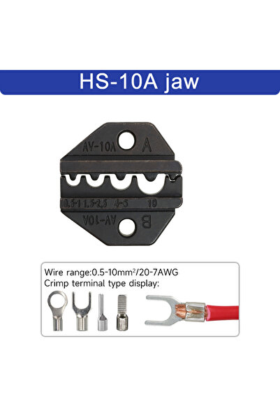 Choice22 فكوك كماشة تجعيد HS-10A (قطعة واحدة) لفكوك كماشة 230 مم، وموصلات زنب...