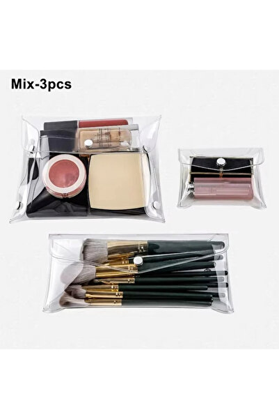 Choice Mix-3pcs Transparent Cosmetic Bag S/M/L Portable PVC Organizer for Mak...