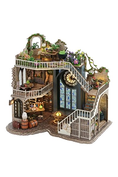 Choice black DIY Doll House Wooden Case Miniature Furniture Dollhouse Toys fo...