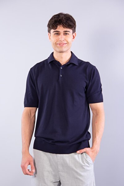 Mckanzie 10046 polo collar buttoned short sleeve t-shirt
