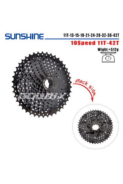 Choice 10Speed 11-42T Black SUNSHINE MTB Cassette 8/9/10/11/12 Speed 40/42/46...