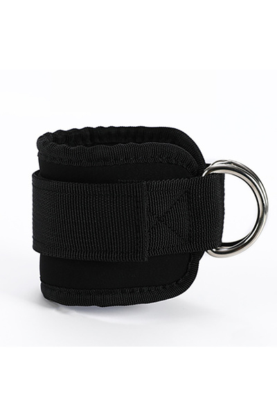 Choice One Size Black Fitness Ankle Straps Adjustable D-Ring Support Cuffs Gy...