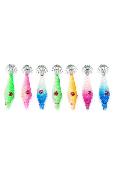 Choice 7Pcs 2.4g 5.5cm 7pcs/Pack 2.4g 5.5cm Luminous Squid Jigs Light Umbrell...