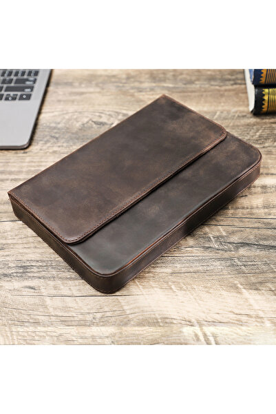 Choice coffee Luxury Genuine Leather 12 Slots Fountain Pen Case Box Office Sc...