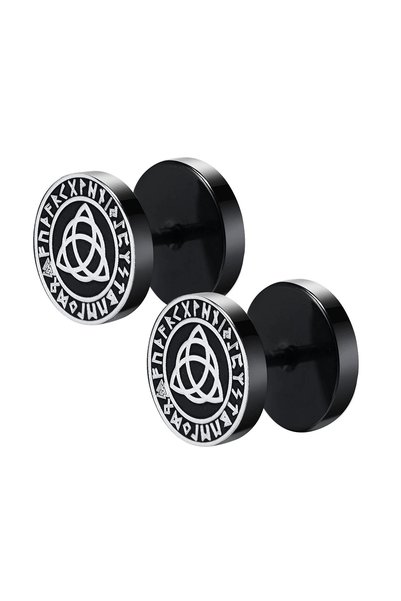 Choice أقراط أذن من الفولاذ المقاوم للصدأ من النوع 6 بتصميم روك بانك على شكل ...