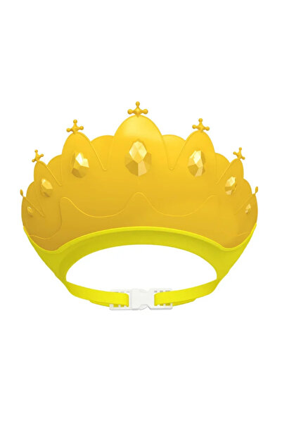 Choice Yellow Adjustable Size Children Shampoo Cap Crown Baby Shower Cap Cart...