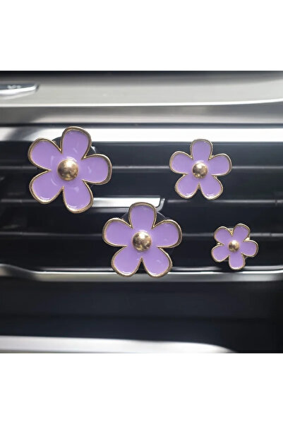 Choice3 Purple 4Pcs/set Car Air Outlet Perfume Clip Cute Flower Aromatherapy ...