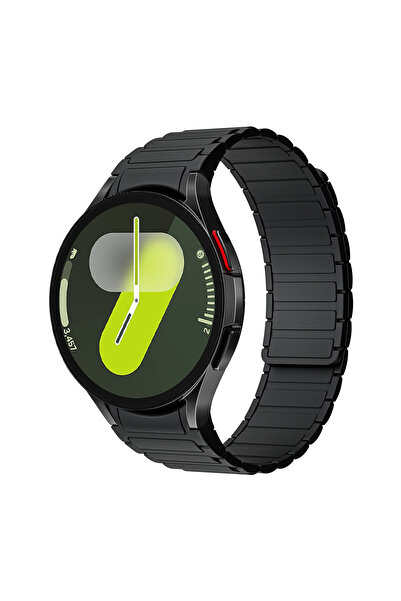 Choice18 Galaxy 7 40mm 44mm Black No Gaps 20mm Silicone Magnetic Band For Wat...