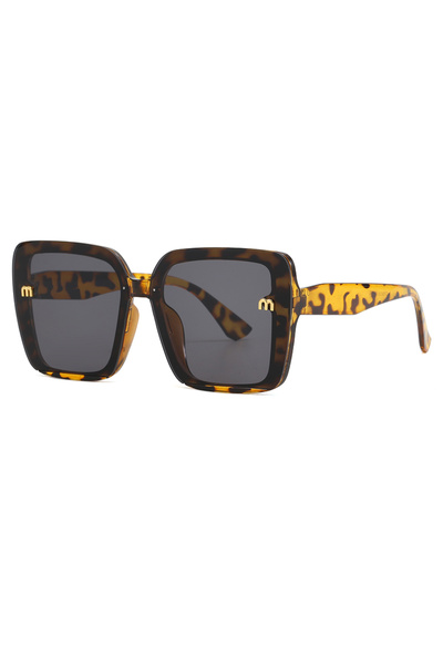 Choice leopard Brand Sunglasses Women's Square Classic Large Frame Fashion Me...