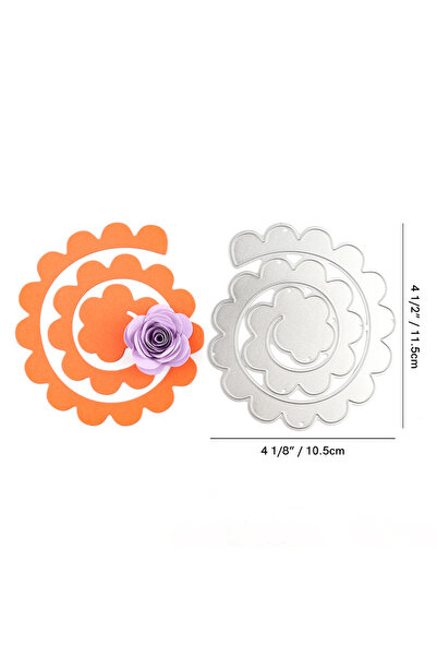 Choice1 Dies 3 3D Large Spiral Rolled Flowers Garland Cutting Dies for DIY Sc...