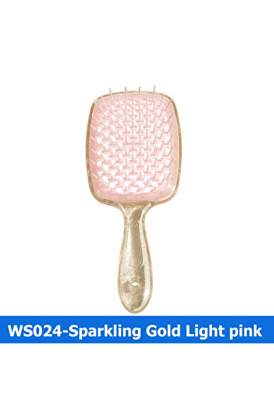 Choice Shiny Gold pink 1 PCS Fluffy Air Cushion Scalp Massage Hair Brush Wide...