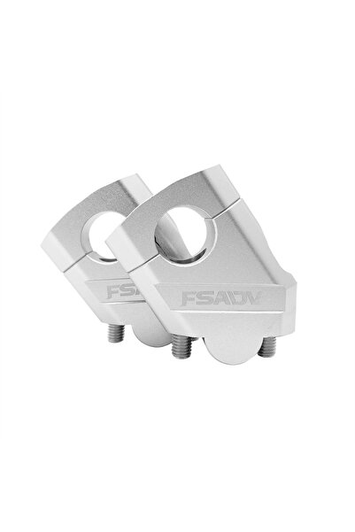 Choice 22mm Silver 1 Pair Motorcycle Universal Handlebar Riser Bar Mount Hand...