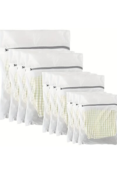 Choice 10pcs Anti-deformation Laundry Bag, Mesh Zipper Washing Bag, Combinati...