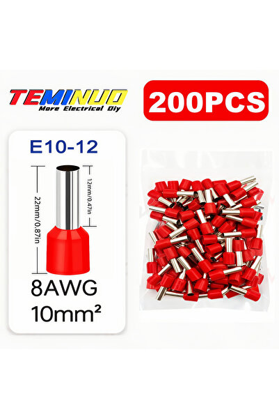 Choice5 8AWG-E10-12-200pcs 500/200pcs Wire Ferrule Terminal, 9 Different Spec...