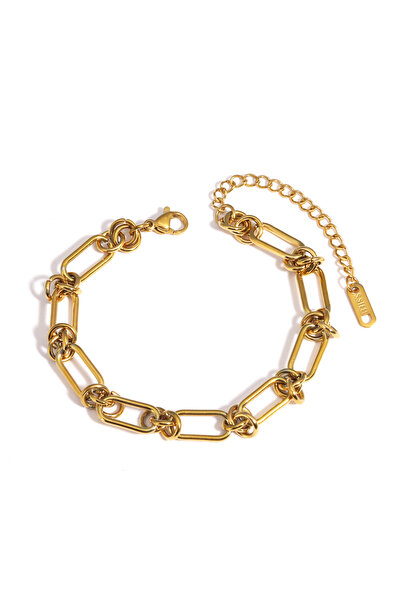 Choice style L Chunky Stainless Steel Link Chain Bracelet For Woman, Gold Pla...